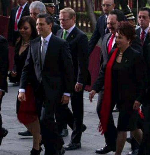 Benito Caballero y el Presidente Peña