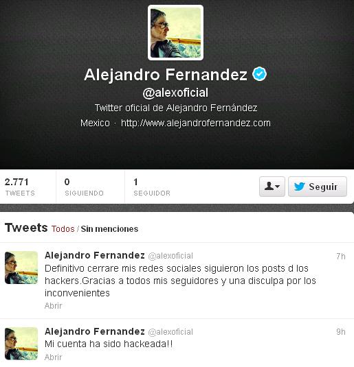 Alejandro Fernández Twitter