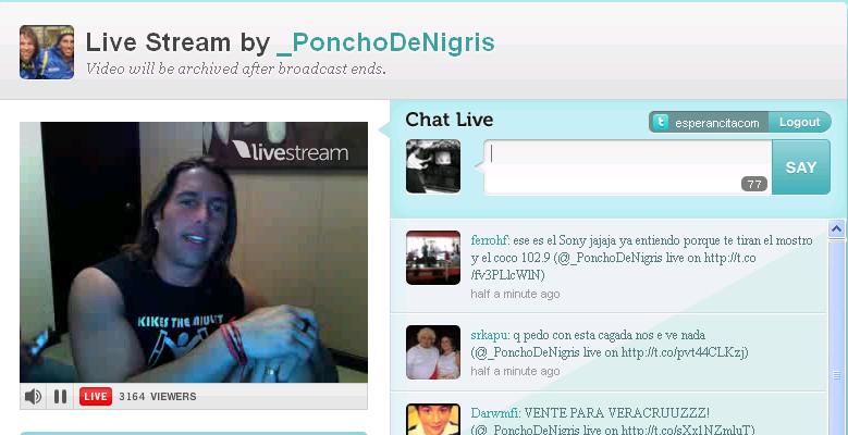 Twitcam de Poncho De Nigris