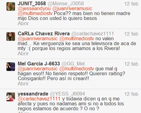 comentarios a Juan Rivera