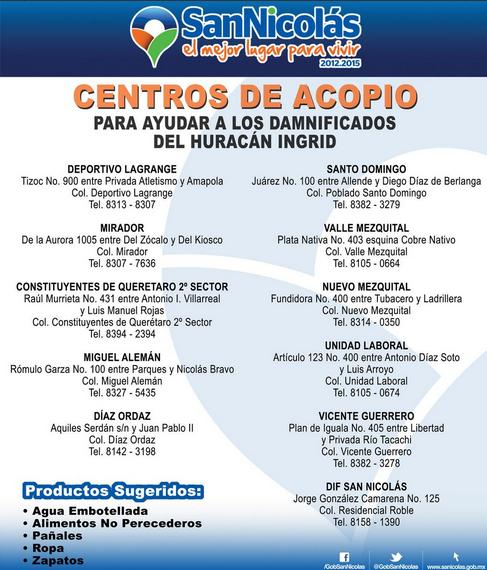 centros de acopio sn