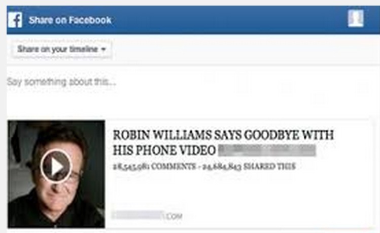 falso video de robin williams